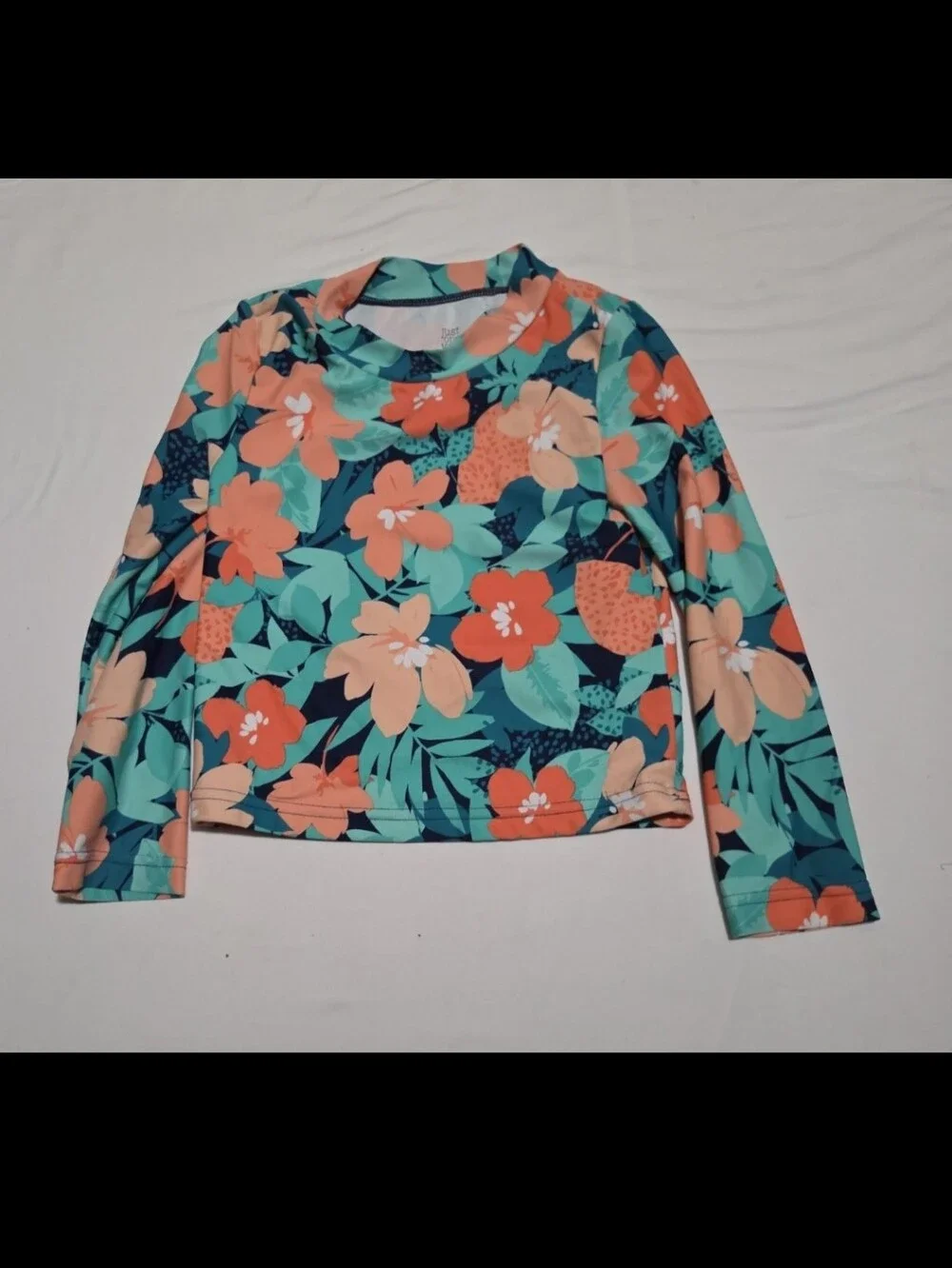 Carters girls 4T pink floral water uv top #25